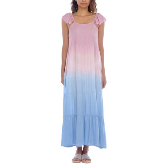 Raviya Ombre Maxi Coverup Dress  Color Mauve Ombre Size L