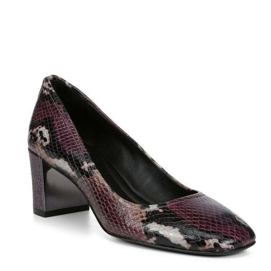 Donald J Pliner Women's Corin Leather Pump  Color Painted Snake Plum Size 6.5M