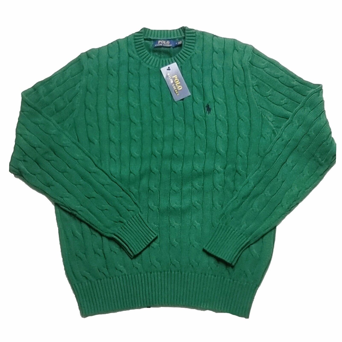 Polo Ralph Lauren Men's Big & Tall Cable-Knit 1/4-Zip Sweater  Color Verano Green Heather Size 2LT