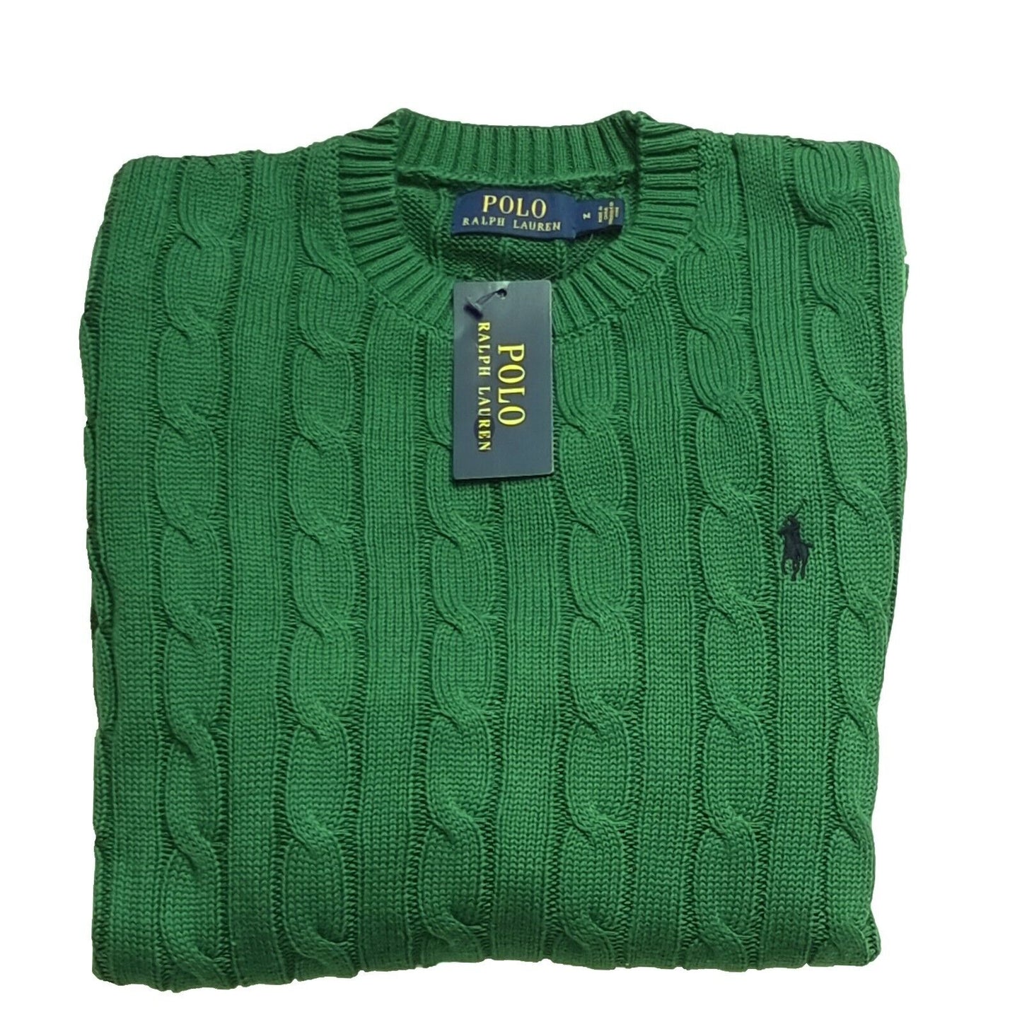 Polo Ralph Lauren Men's Big & Tall Cable-Knit 1/4-Zip Sweater  Color Verano Green Heather Size 2LT