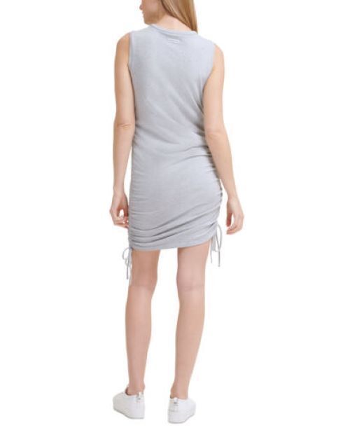 Calvin Klein Jeans Women's Cinched-Side Sleeveless Dress  Color Pearl Gray Heather Size S