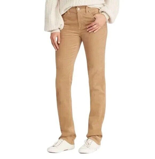 LAUREN RALPH LAUREN Women's Premier Straight Corduroy Jeans  Color Classic Camel Size 10