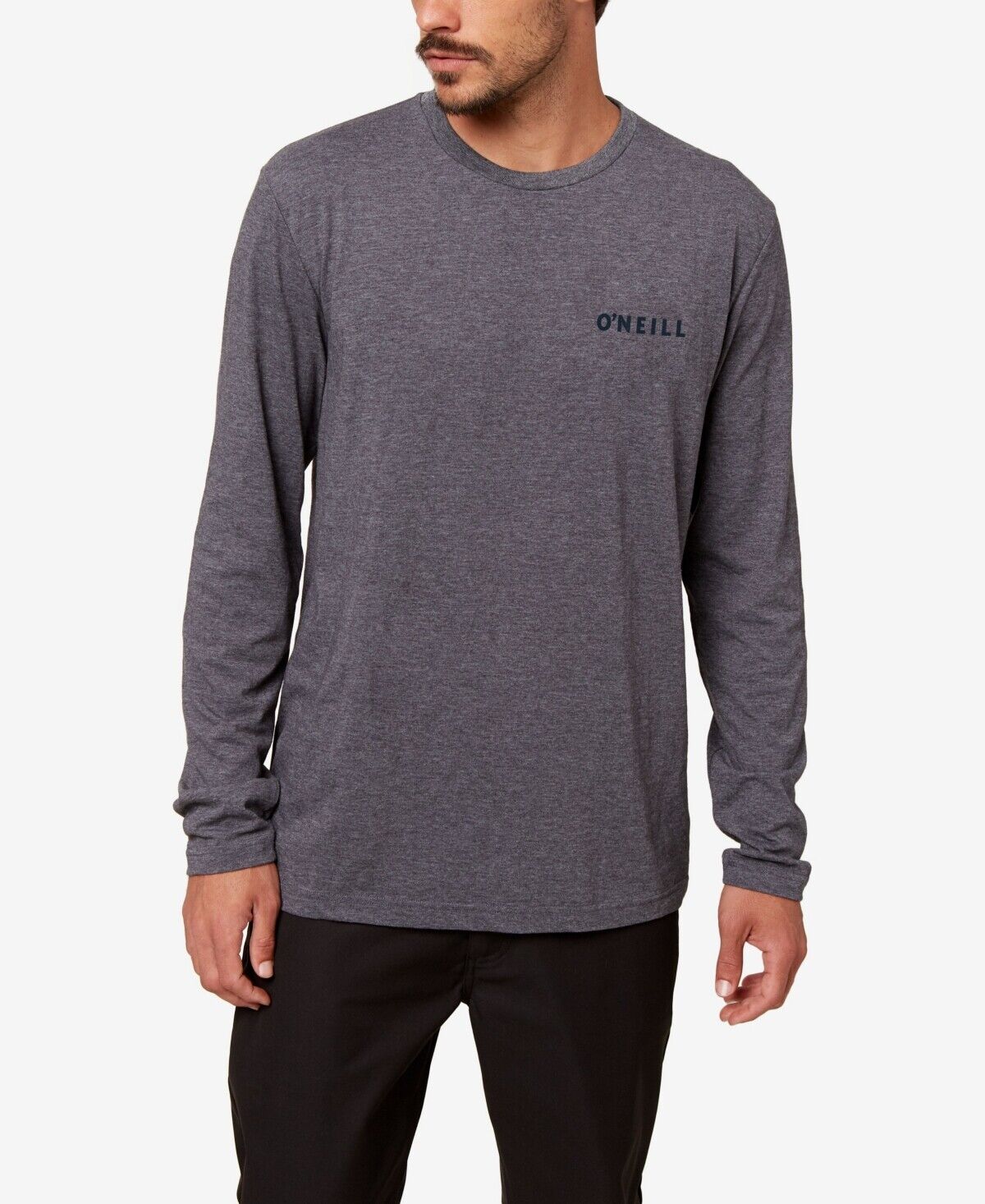 O'Neill Men's Gravel Long Sleeve T-shirt  Color Charcoal Size XL