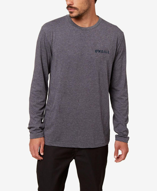 O'Neill Men's Gravel Long Sleeve T-shirt  Color Charcoal Size 2XL