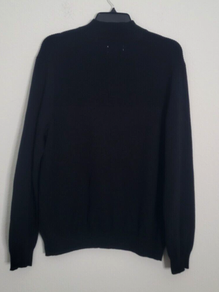 Club Room Men's Ribbed Four-Button Sweater  Color Deep Black Size 2XL