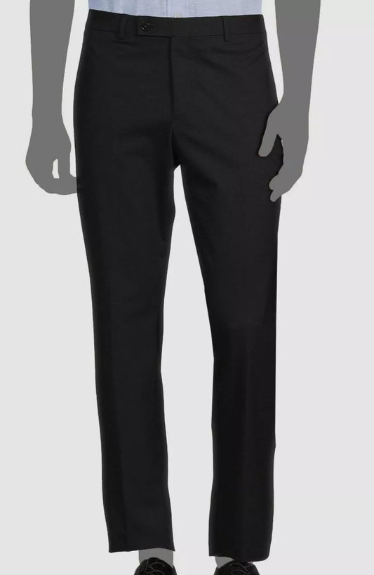 Lauren Ralph Lauren Men's Classic-Fit Solid Flat-Front Dress Pants Color Black Solid W36xL29