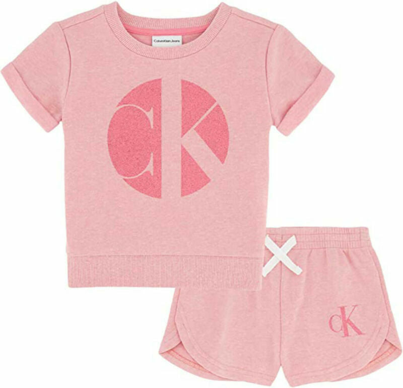 Calvin Klein Baby Girls Fleece Short Set, 2-pc  Color Pink Size 18 months