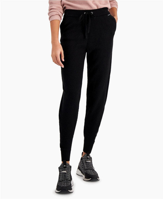 Calvin Klein Jeans Women's Honeycomb Jogger Pants  Color Black Size S