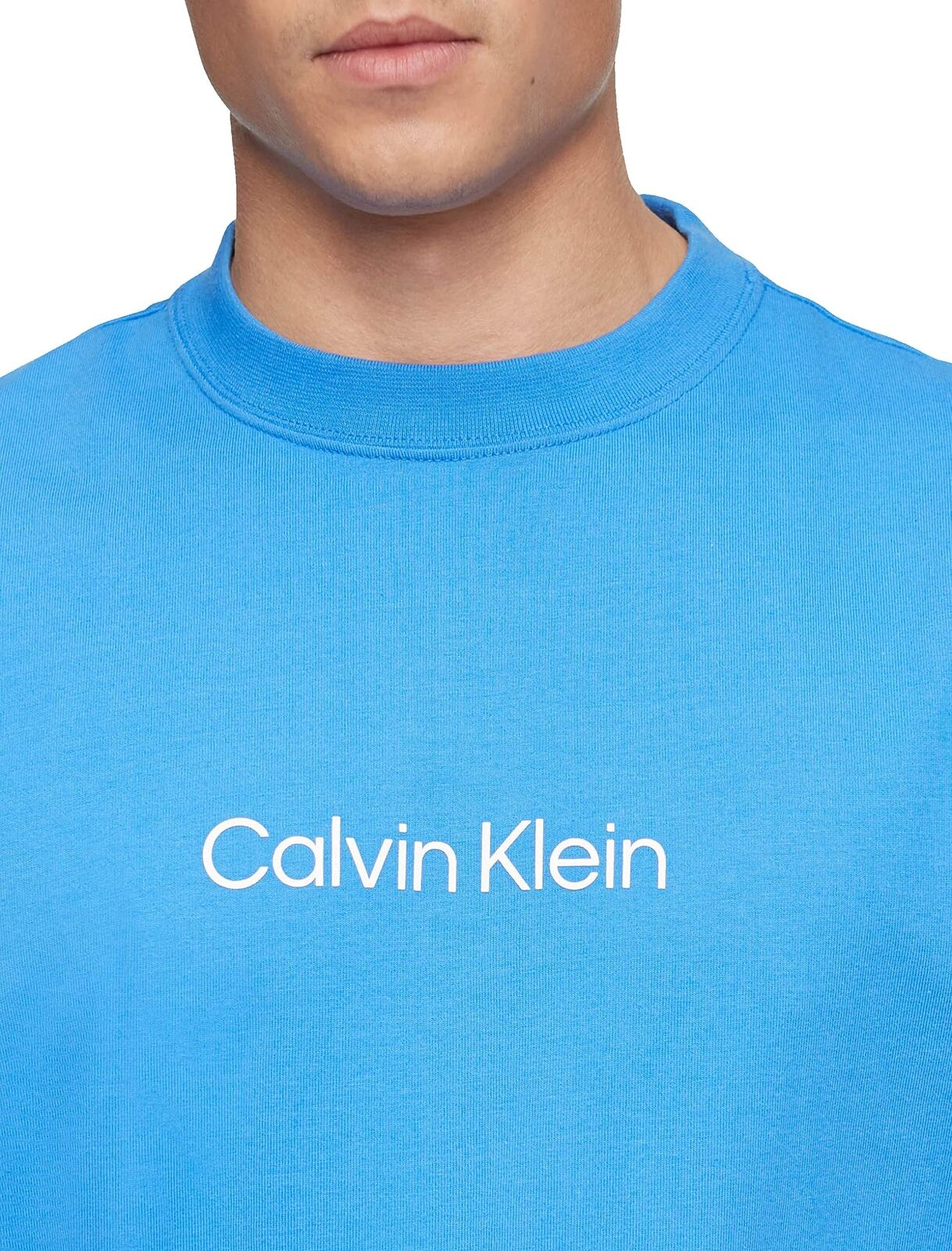 Calvin Klein Men's Logo Graphic T-Shirt  Color Palace Blue Size L