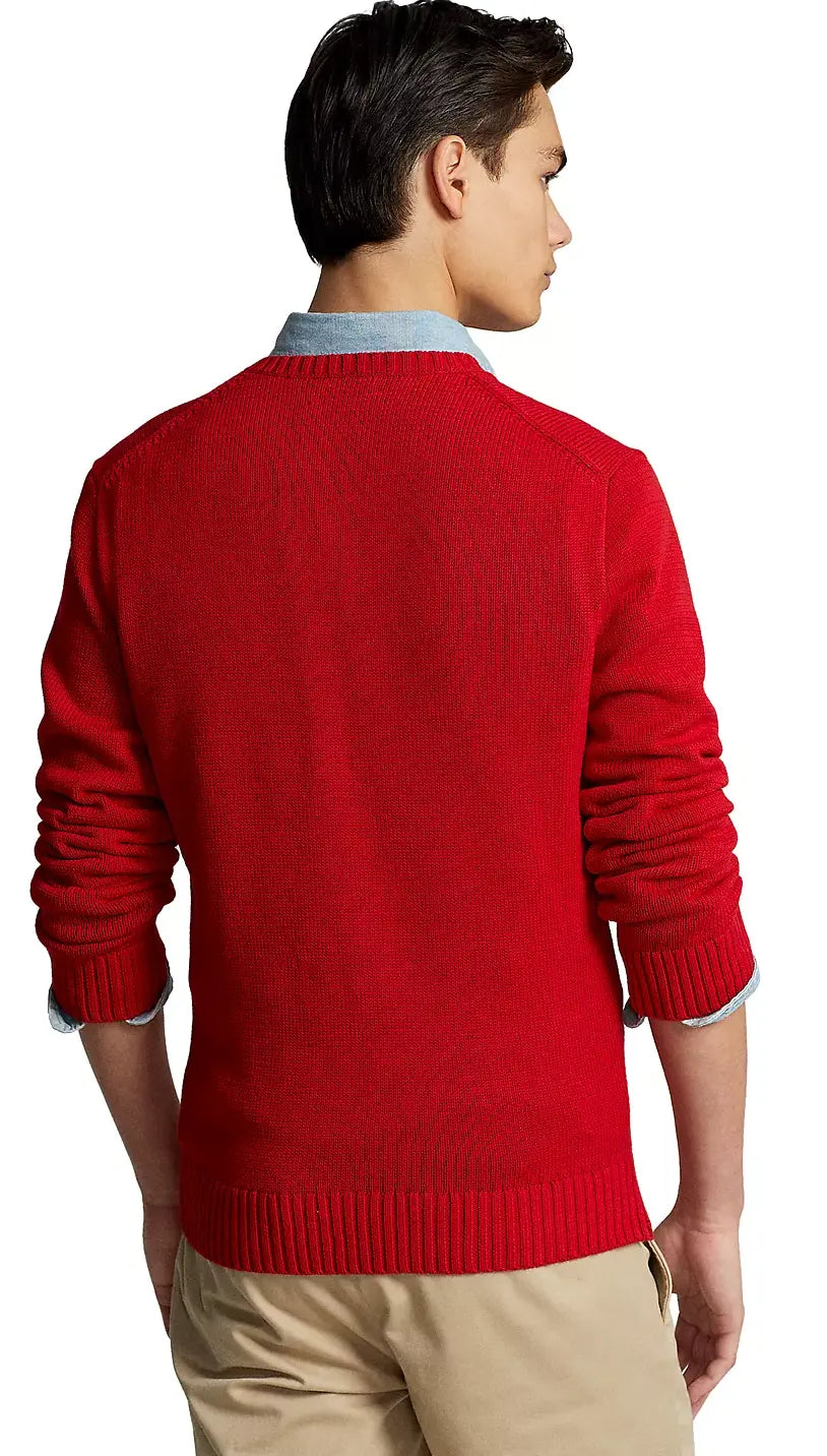 Polo Ralph Lauren Men's Cotton Crewneck Sweater  Color Rl2000 Red Size 2XL