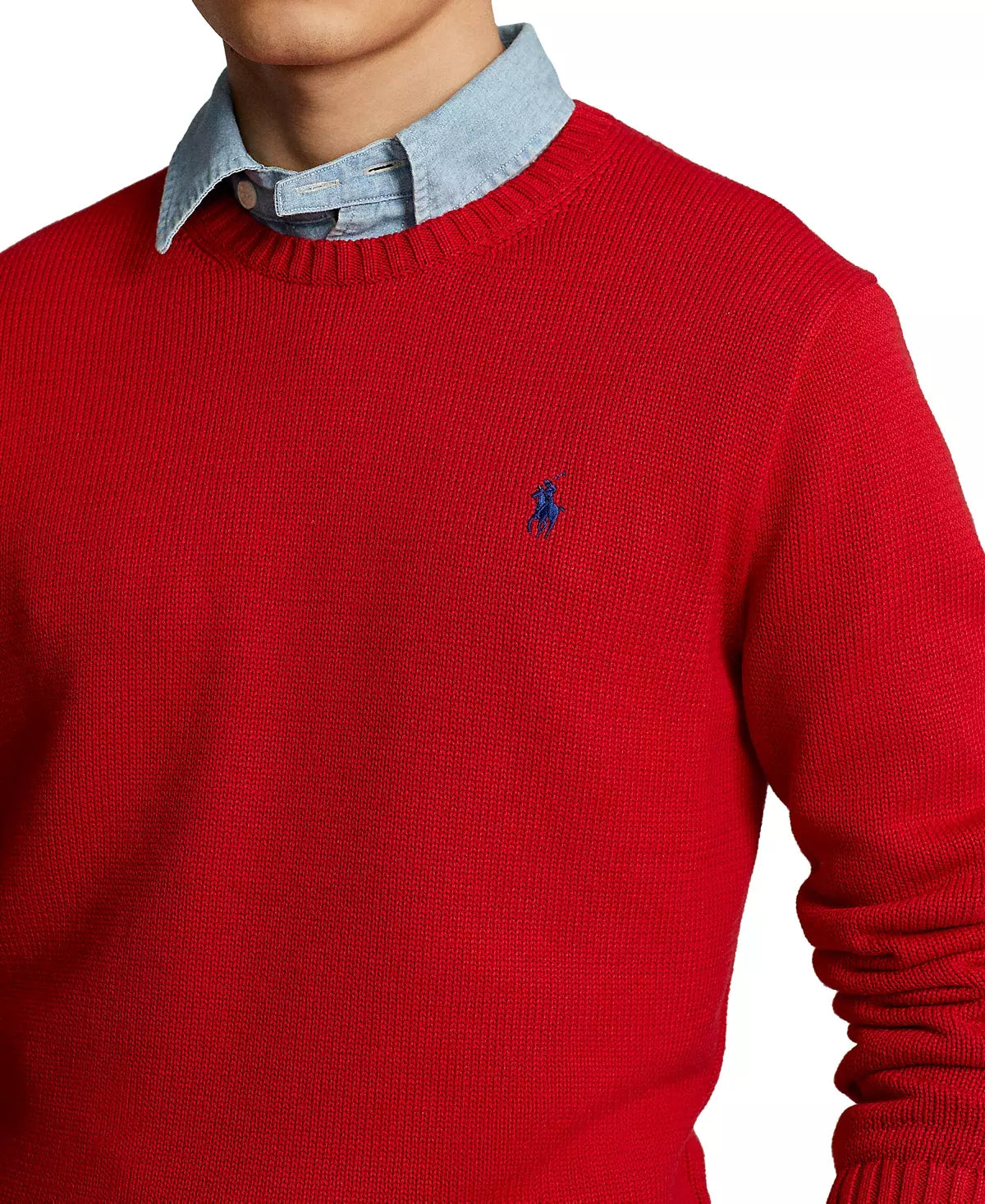 Polo Ralph Lauren Men's Cotton Crewneck Sweater  Color Rl2000 Red Size 2XL