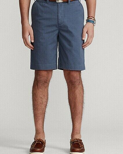 Polo Ralph Lauren Men's 10-Inch Relaxed Fit Chino Shorts  Color Blue Corsair Size 38