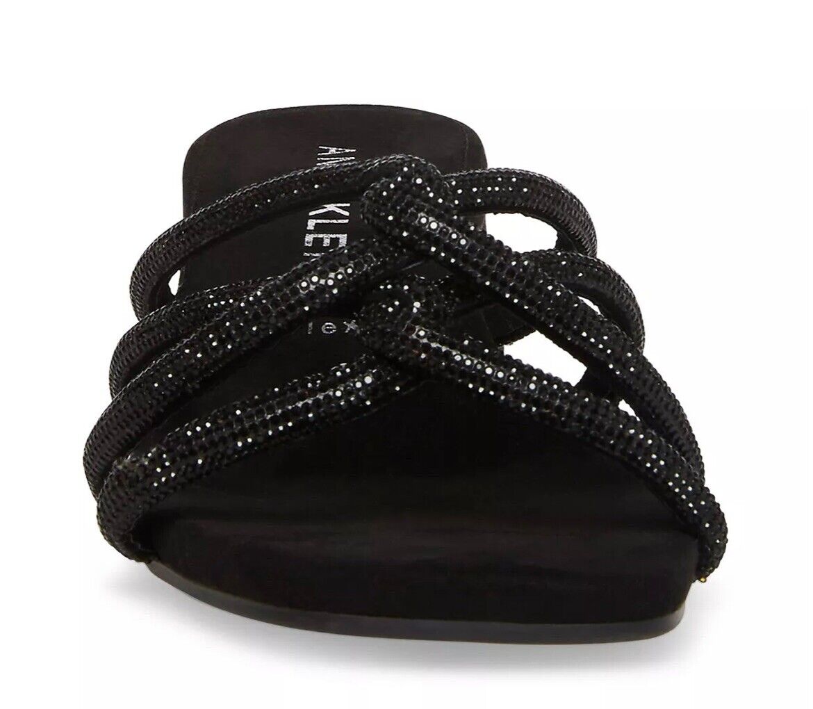 Anne Klein Women's Nikole Sandals  Color Black Crystal Size 8M