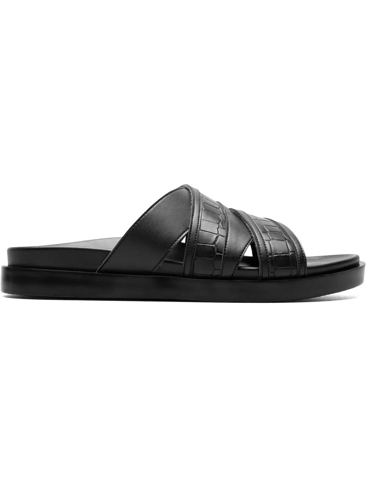 Stacy Adams Men's Mondo Open Toe Slip-On Slide Sandals  Color Black Size 11M