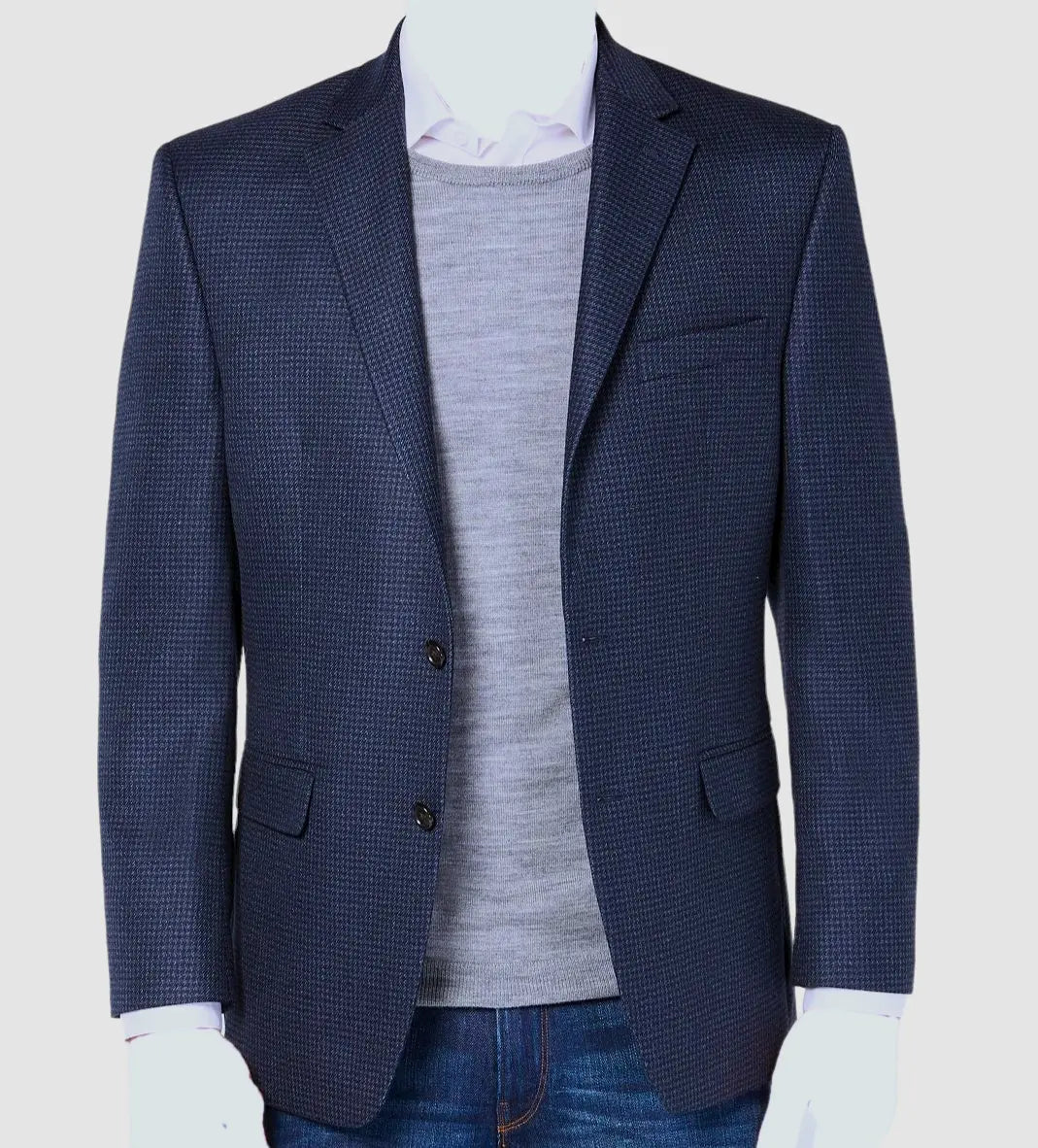 Lauren Ralph Lauren Men's Classic-Fit Ultraflex Stretch Blazer Sport Coat  Color Navy Check Size 44L