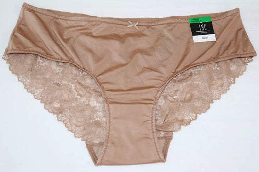 INC International Concepts Lace Back Hipster Panty Underwear  Color Beige Size L