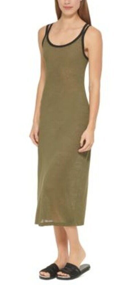 DKNY Double-Strap Dress Cover-Up  Color Moss Size S