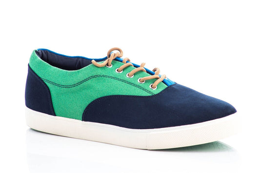 Club Room Men's Colorblocked Lace-Up Sneakers  Color Green/Blue Size 9.5M