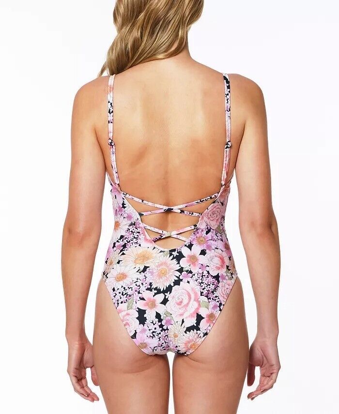 Sanctuary Petal Pusher High-Leg One-Piece Swimsuit  Multicolor Size L