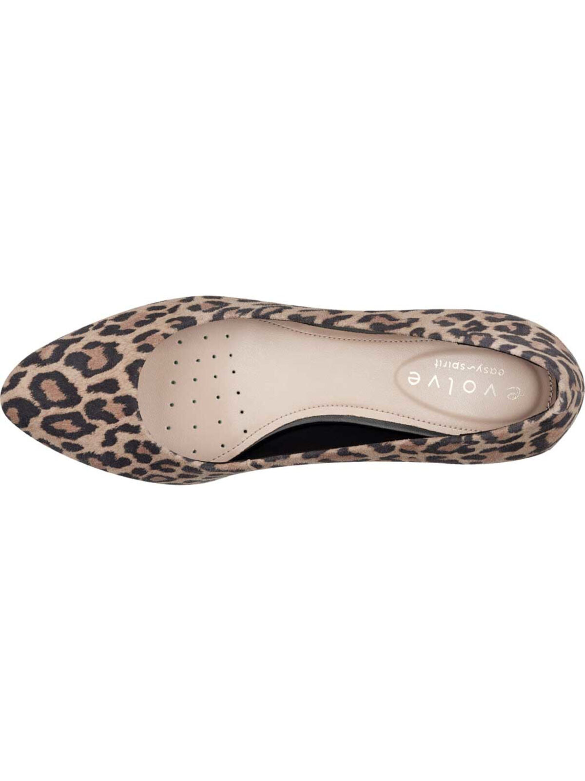 Evolve By Easy Spirit Robin Almond Slip On Leather Pumps Color Beige Leopard Print  Size 7.5M