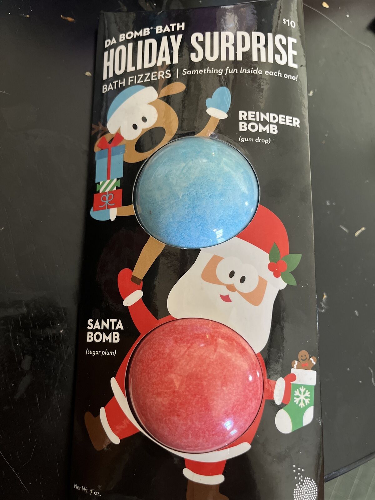 Da Bomb 2-Pc. Bath Fizzers  Blue Reindeer & Red Santa Bombs, 7 oz