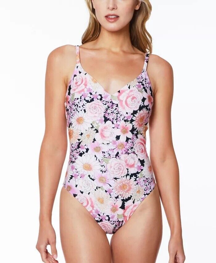 Sanctuary Petal Pusher High-Leg One-Piece Swimsuit  Multicolor Size L