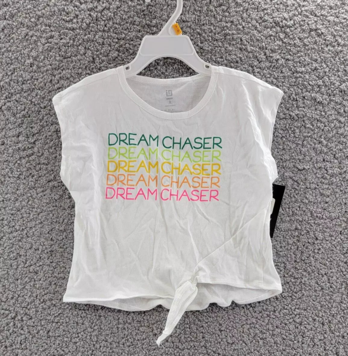 ID Ideology Toddler Little Girls Dream Knotted T-Shirt  Color Bright White Size 6