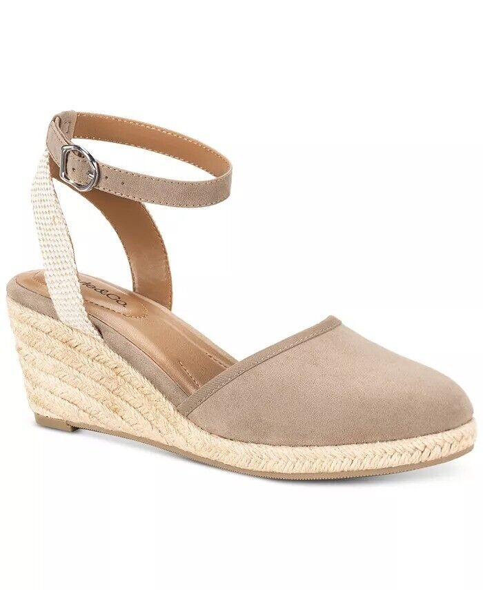 Style & Co Women's Mailena Wedge Espadrille Sandals  Color Light Taupe Size 11M