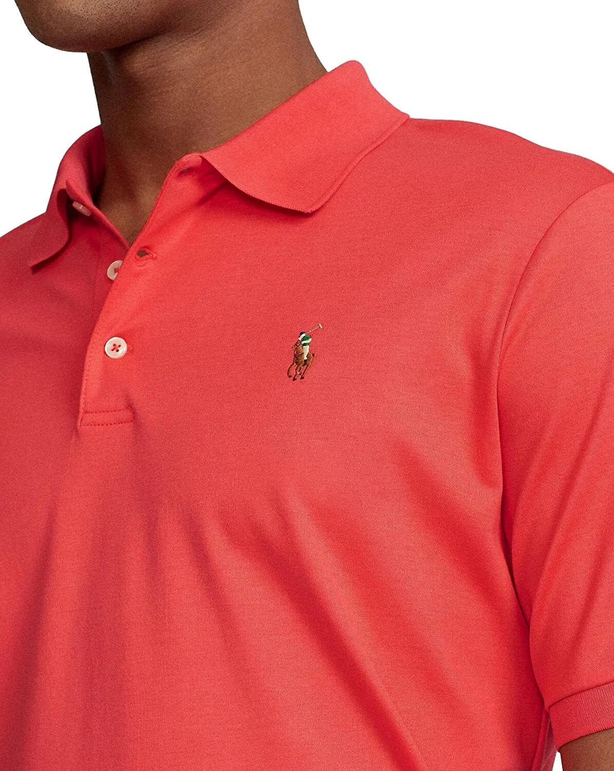 Polo Ralph Lauren Men's Soft Touch Pima Interlock Polo Shirt  Color Polo Red Size M