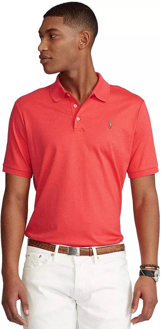 Polo Ralph Lauren Men's Soft Touch Pima Interlock Polo Shirt  Color Polo Red Size M