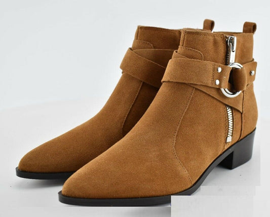 Nine West Women's Collin Ankle Boots   Color Dark Natural Suede Size 7M