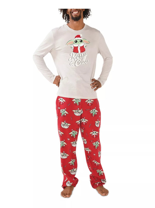 Munki Munki Men's Gorgu Holiday Pajama Set  Color Red Size S