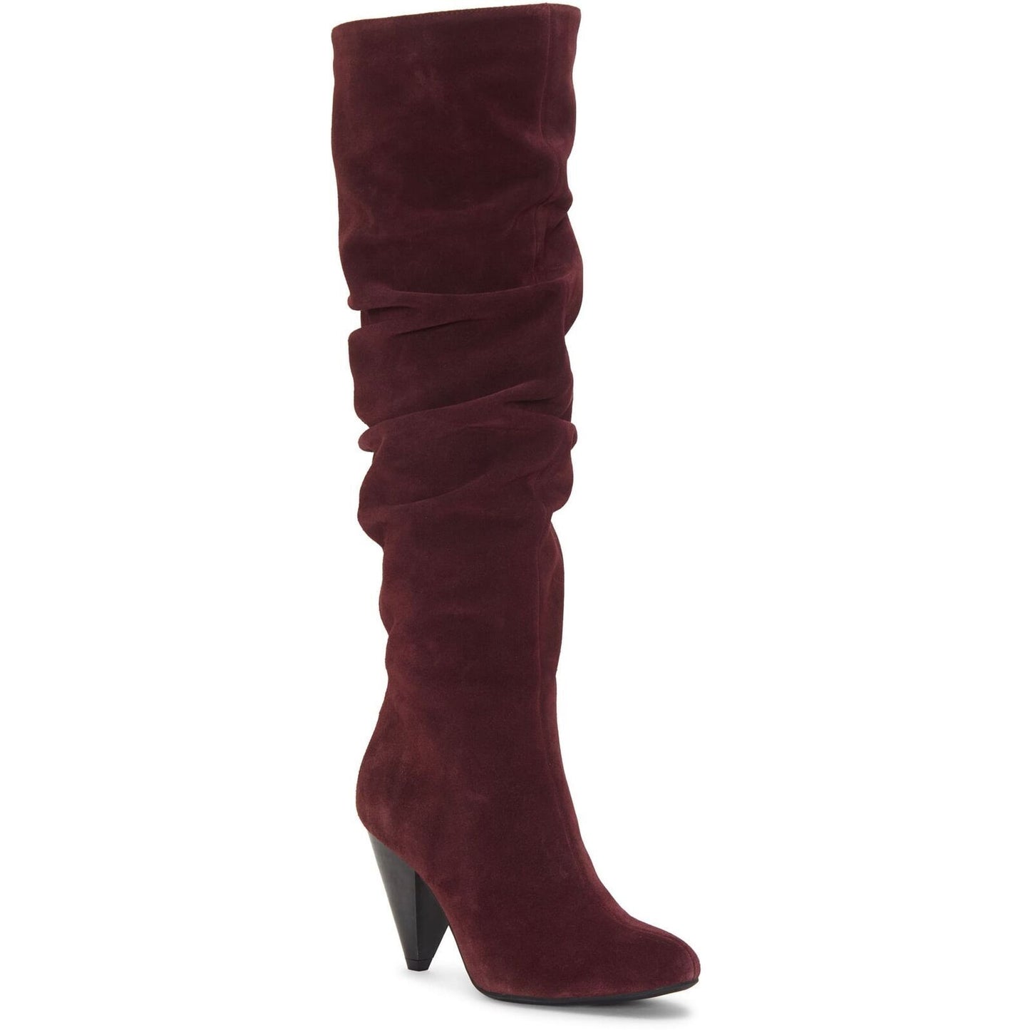 INC International Concepts Gerii Knee-High Riding Boots  Color Maroon Suede Size 10M