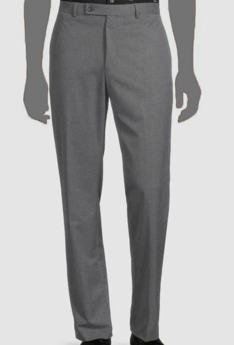 Lauren Ralph Lauren Men's Classic-Fit Solid Flat-Font Dress Pants  Color Dark Grey Solid W34xL32