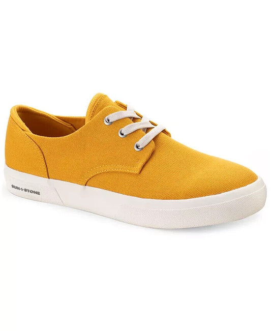 Sun+Stone Men's Kiva Lace-Up Core Sneakers  Color Mustard Size 9.5