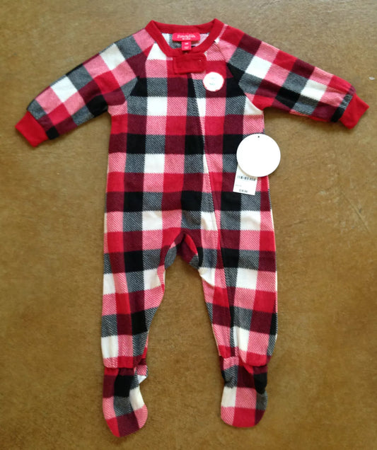 Family Pajamas Baby Buffalo Check Footed 1-Pc Pajamas  Color Trio Buffalo Size 24 months