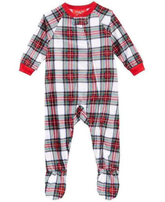 Family Pajamas Baby Boys/Girls 1-Pc Footed Pajama Coverall  Color Stewart Plaid Size 18 months