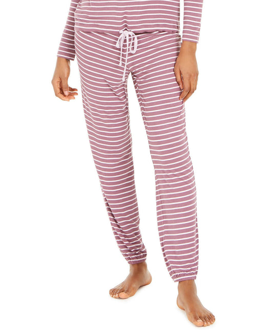 Alfani Women's Okeo-Tex Printed Pajamas Pants  Color Light Stripe Size 2XL