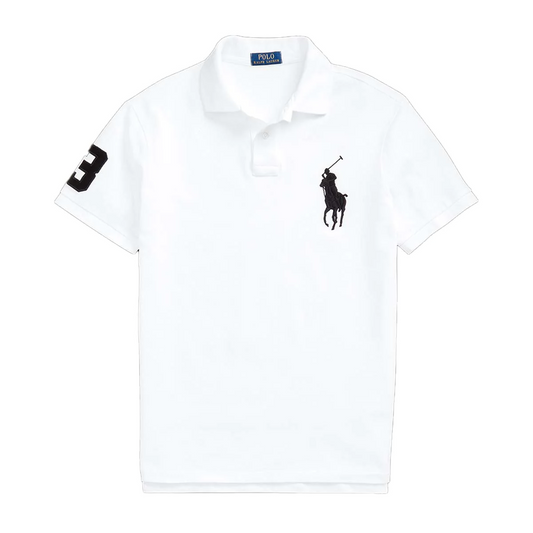 Polo Ralph Lauren Men's Custom Slim Fit Mesh Polo Shirt  Color White Size XL