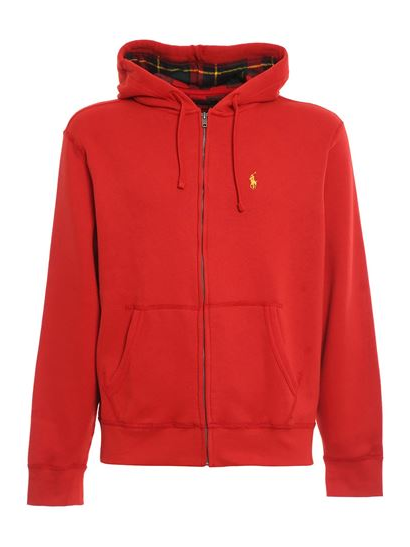 Polo Ralph Lauren Men's RL Fleece Full-Zip Hoodie  Color Madison Red Size L