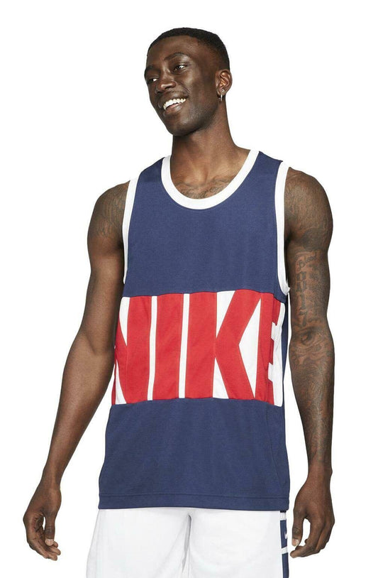 Nike  Men's Big Logo Sleeveless Basketball Jersey Tank  Color Navy Size L