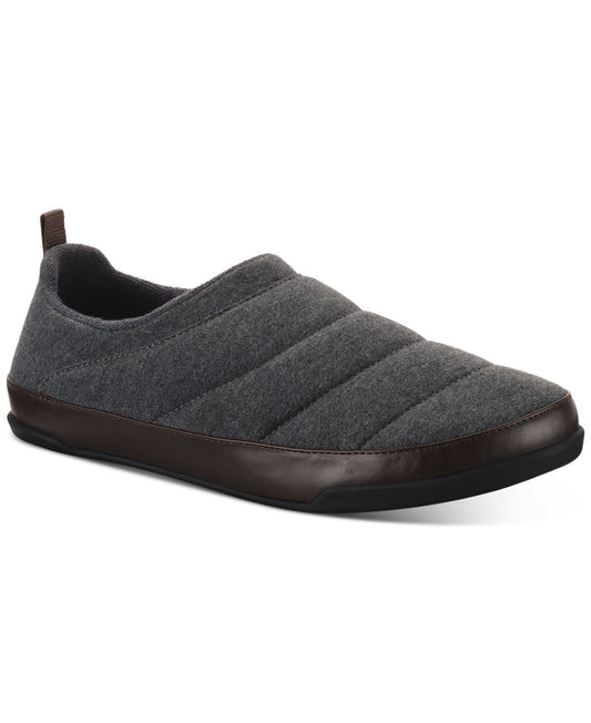 Sun + Stone Men's Derek Quilted Slipper Color Gray Size 10.5M