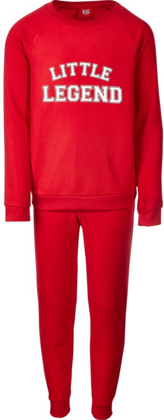 Family Pajamas Big Kids Little Legend 2-Piece PJ Set  Color Candy Red Size XL(14-16)