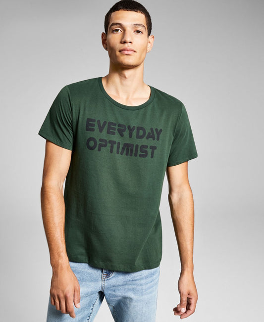 And Now This Men's Everyday Optimist Graphic T-Shirt  Color Green Size XL