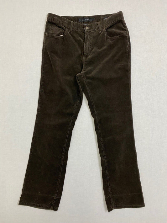 Calvin Klein Jeans Women's Corduroy Boot Cut Pants  Color Black Size 4