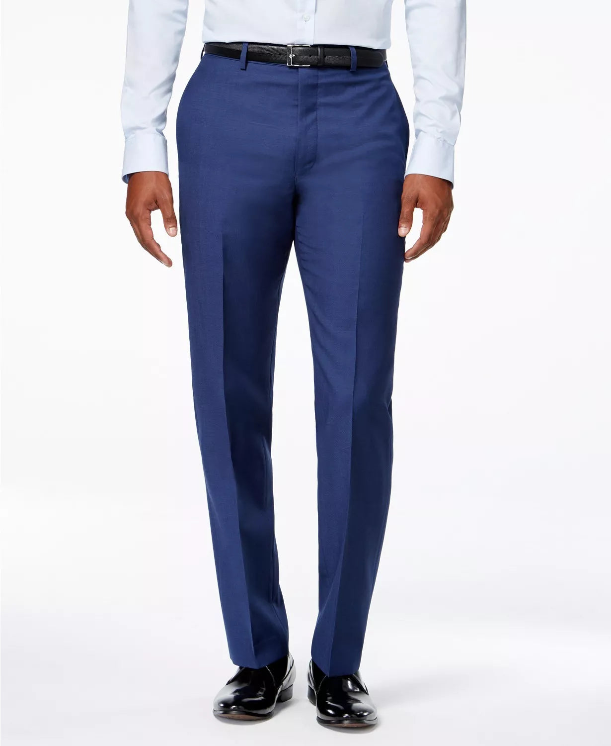 Calvin Klein Men's Wool Solid Slim Fit Pants  Color Navy W30xL30