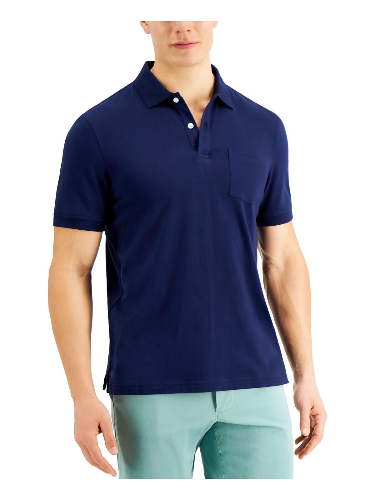 Club Room Men's Classic Fit Performance Stretch Polo  Color Navy Blue Size 2XL