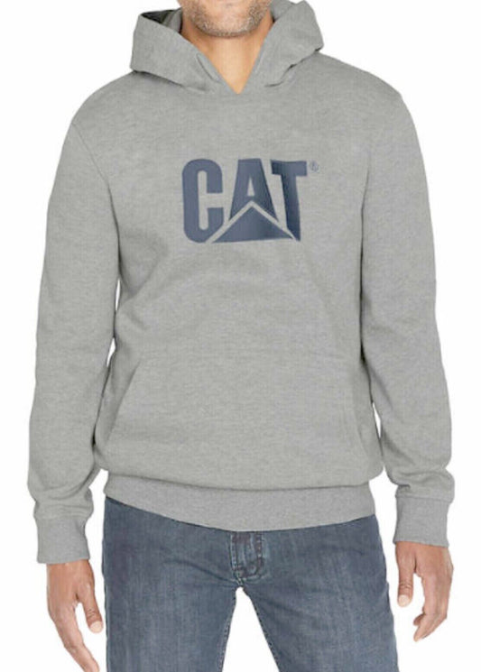 Caterpillar Men's Foundation Logo-Print Hoodie  Color Heather Gray-Niagara Size L