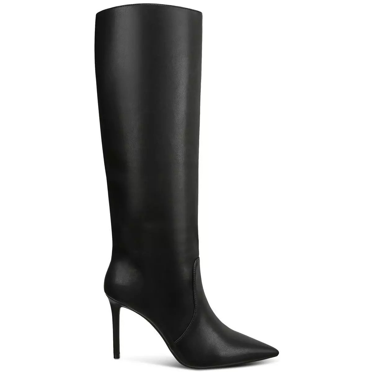 INC International Concepts Havannah Wide Calf Pointed-Toe Dress Boots Color Black Smooth Size 8.5M