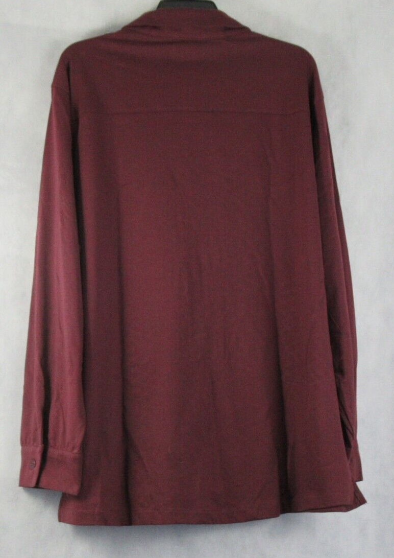 And Now This Men's Regular-Fit Solid Knit Button-Down Shirt  Color Plum Size 2XL